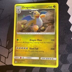 Dragonite from the front packaged 2 booster packs